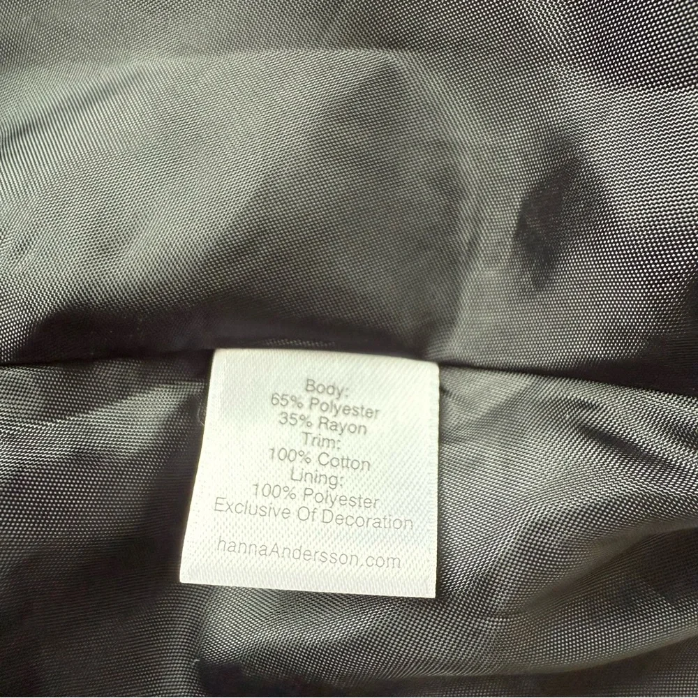 Hanna Andersson Christmas Dress Plaid Black Red Baby Toddler Girls Size 3